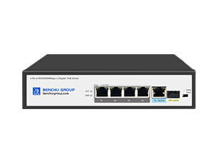 4 Port Gigabit PoE swtich with 1 Gigabit RJ45 and 1 SFP (SP5200-4PGE1GE1F)