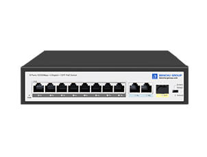 8 Ports 10/100M Unmanaged PoE Switch with 2-Gigabit RJ45 and 1SFP Uplink（SP5200-8PFE2GE1GF）