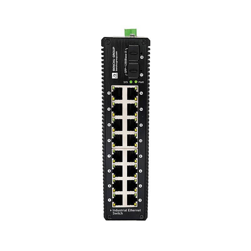 16 Port Industrial Ethernet Switch with 2 SFP