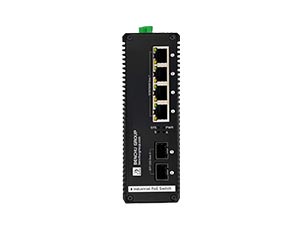 4 Ports Gigabit Managed Industrial PoE+ Switch With 2 Gigabit SFP Uplink