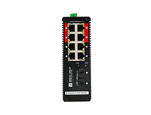 Managed 8 Ports Gigabit Industrial PoE++ Switch With 2 Gigabit SFP Uplink