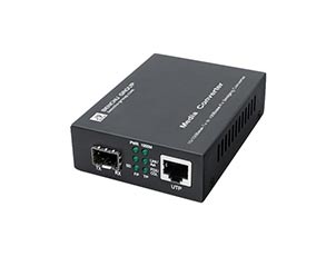 SFP Fiber Media Converter, 1 X 10/100/1000M JR45 And 1 X 1.25Gb SFP