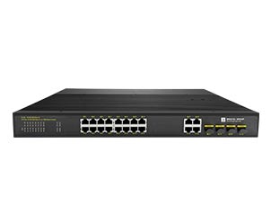 16 Port Gigabit Industrial Ethernet Switch With 4 Gigabit RJ45/SFP Uplink