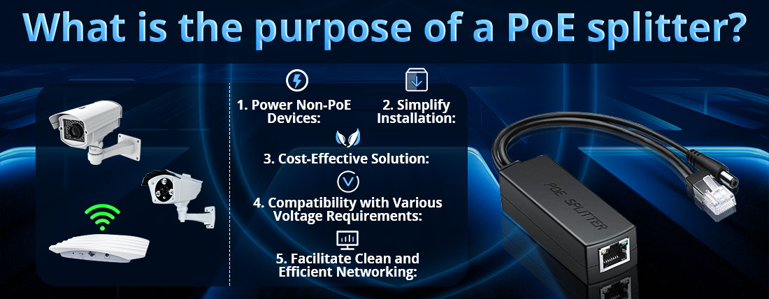 What is the purpose of a PoE splitter?