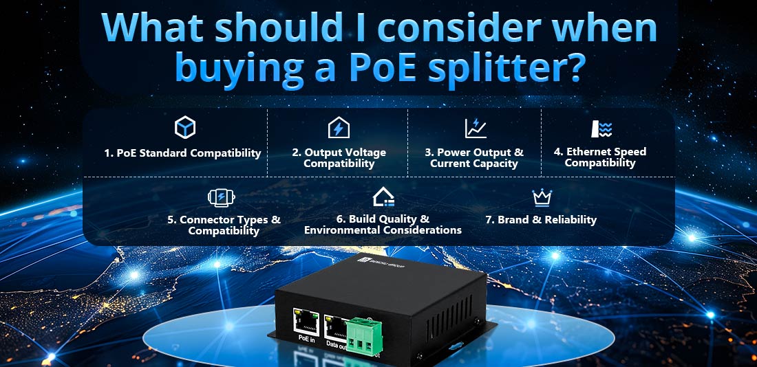 What should I consider when buying a PoE splitter?