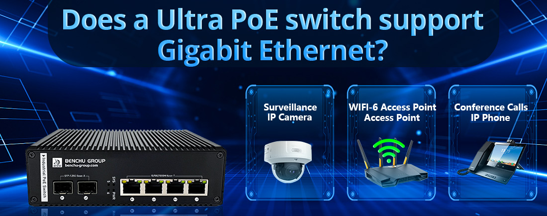 Does a Ultra PoE switch support Gigabit Ethernet