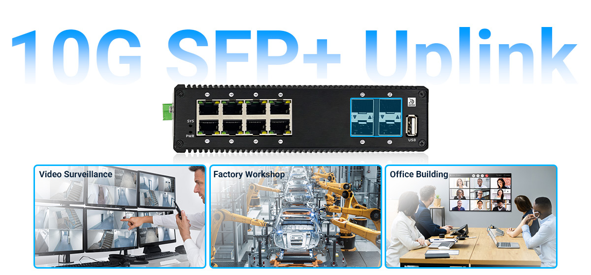 High-Speed 10G SFP+ Uplink Ports High-Speed 10G SFP+ Uplink Ports