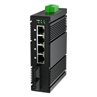 industrial 4 port poe switch with 2 sc fiber uplink