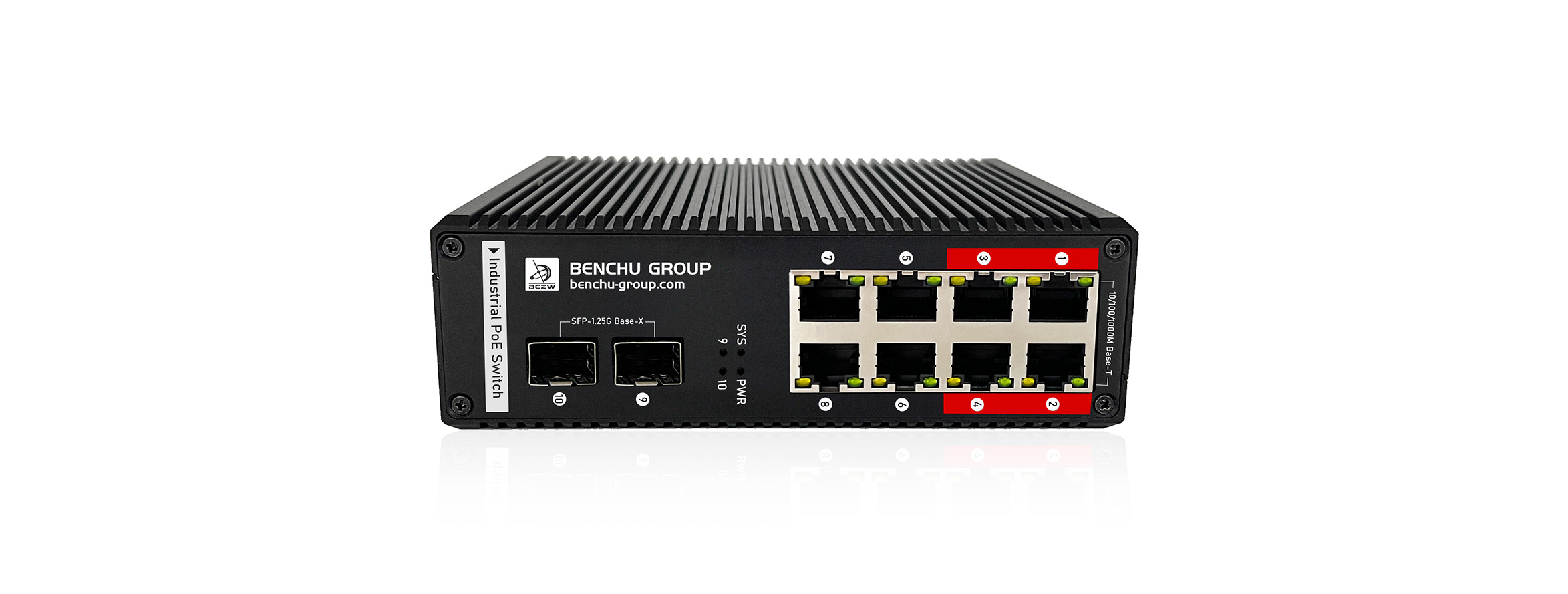 IES7511-8PGE2GF-4BT-DC 8-Port Gigabit Layer 3 Industrial Managed PoE++ Switch