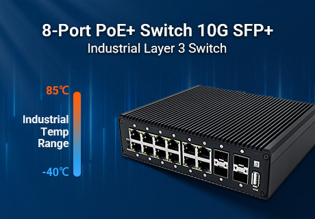 مجموعة Benchu ​​تُطلق IES7511، وهو مُحوّل طاقة صناعي بثمانية منافذ PoE+ مع وصلات SFP+ بسرعة 10 جيجابت للشبكات المهمة