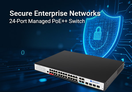 Benchu تطلق مفتاح UPoE+ مُدارًا بـ 24 منفذًا مع PoE++ رباعي 90 واط وحماية ERPS