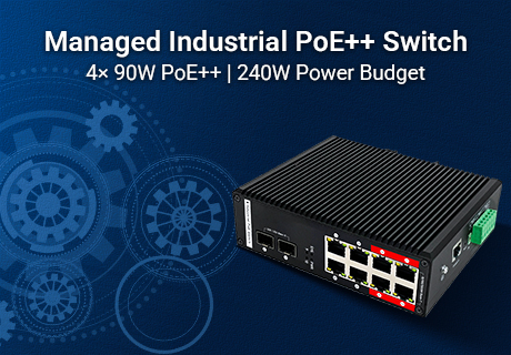 أطلقت مجموعة Benchu IES7511-8PGE2GF-4BT-DC: مفتاح PoE++ صناعي عالي الطاقة مُدار للشبكات المتطلبة