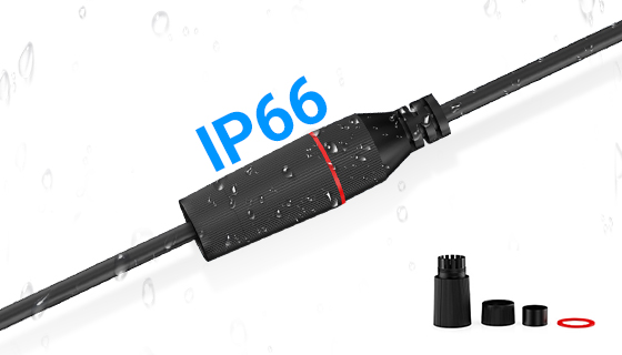 Weatherproof Output Connector & Semi-Outdoor Protection Active to passive PoE converter equipped with a waterproof output connector for reliable downstream connection.
