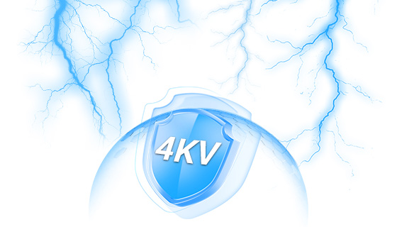 Built-in ESD and Surge Protection Circuits Integrated TVS surge protection circuit safeguarding 48V to 24V PoE converter against voltage spikes.