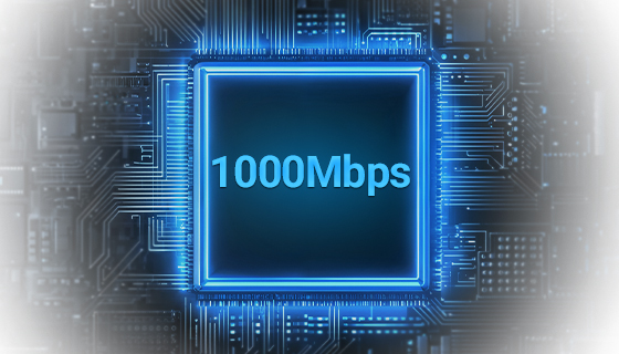 Gigabit Ethernet RJ45 ports maintaining full-duplex 1000Mbps wire-speed data throughput with zero latency for HD video backhaul and wireless mesh networks.